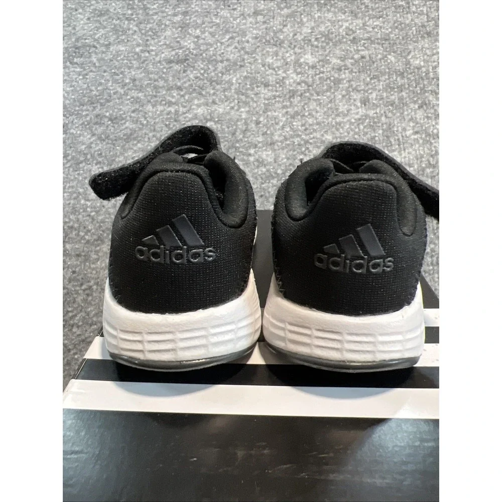 NWT Adidas Duramo SL Toddler Running Shoes Black White GW2237 Size 5K NIB